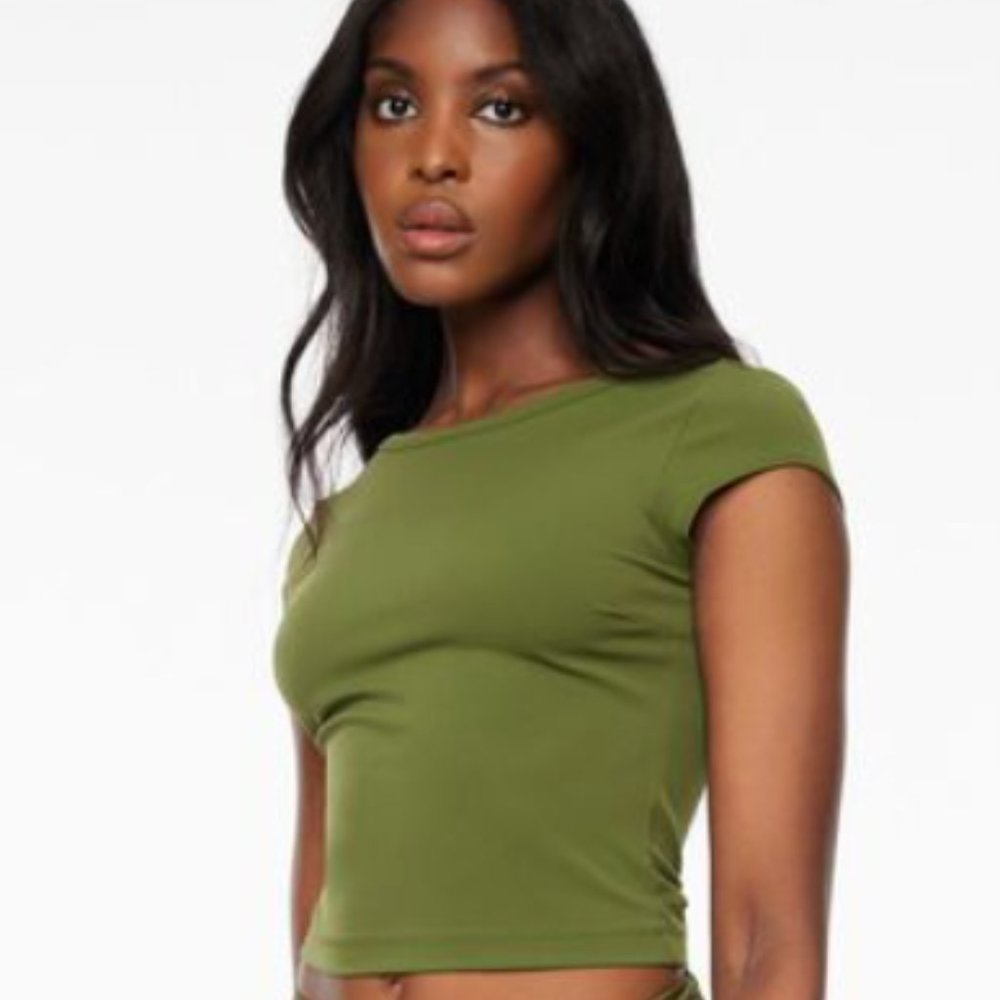 Skye sculpt open back top